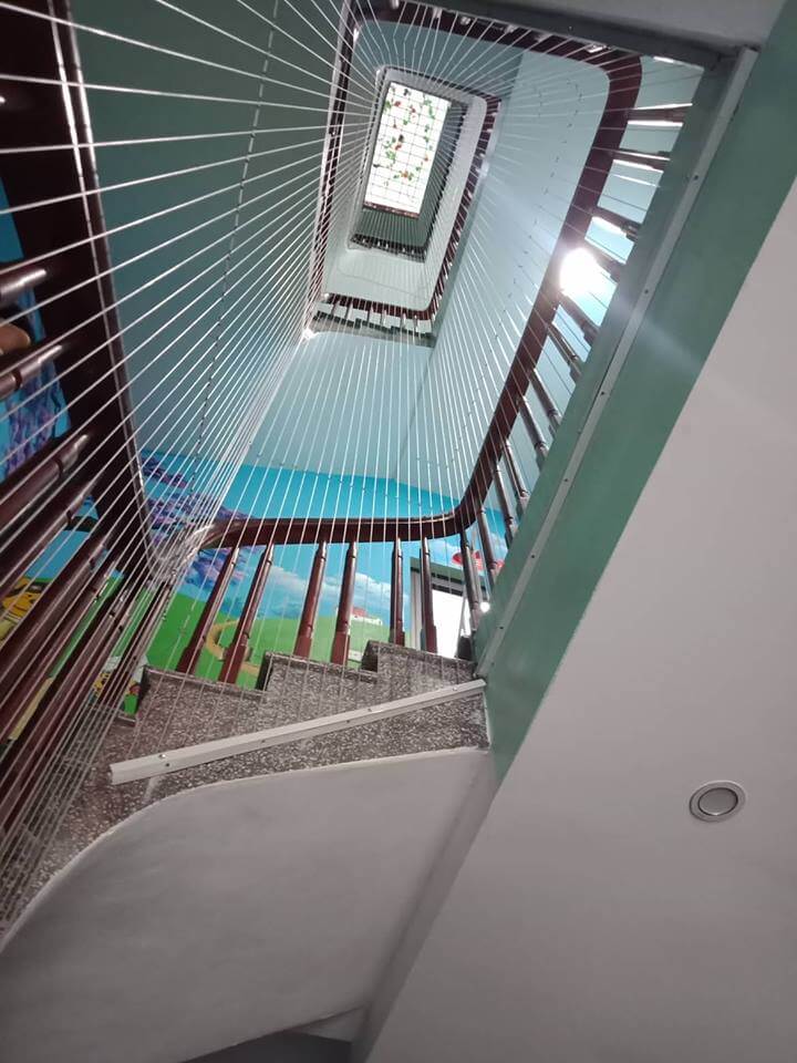 lưới an toàn cầu thang tại TPHCM, nhà cao tầng, nhà chung cư, trường học, nhà trẻ mầm non, ban công, cầu thang