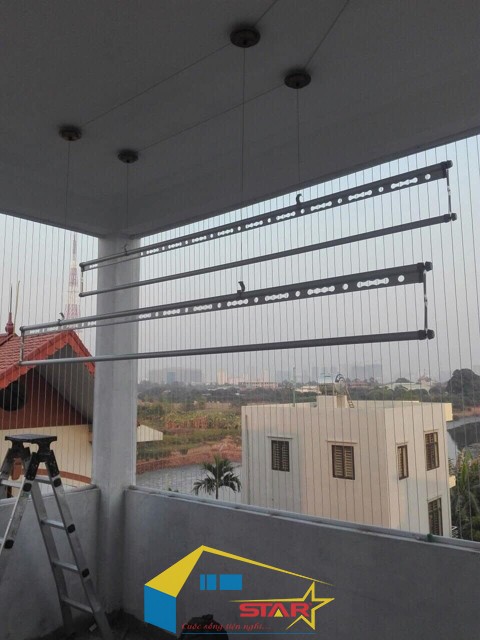 Giàn phơi thông minh, Giàn phơi KS 980 4 thanh, Giàn phơi KS 980, Cách sử dụng giàn phơi, Cấu tạo giàn phơi KS 980 4 thanh