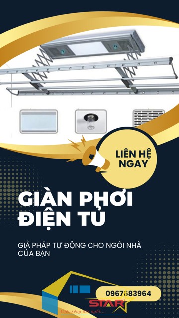 giàn phơi thông minh điện tử, giàn phơi bấm điện, giàn phơi điều khiển từ xa, Giàn phơi, Giàn phơi điều khiển tự động, Giàn phơi cảm biến thông minh