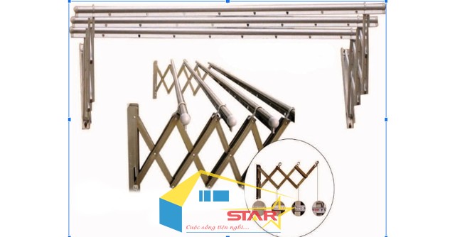 giàn phơi gắn tường, báo giá giàn phơi gắn tường, giàn phơi inox, mua giàn phơi tại TP.HCM, Tuấn Vinh Shop, giàn phơi thông minh