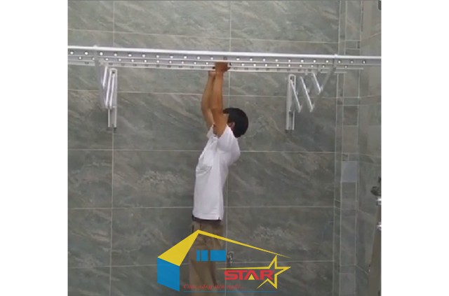 giàn phơi thông minh, lắp đặt giàn phơi gắn trần, giàn phơi inox, giàn phơi cho chung cư, Tuấn Vinh Shop